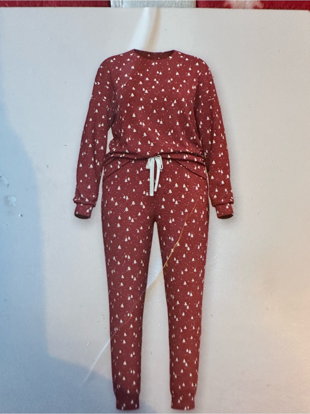Cozy Red Printed Women's PJ Set
